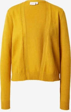 Vila Vesten Gebreid Vest Ril Dames Mosterd