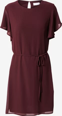 Vila Zomerjurken Zomerjurk SANNE Dames Wijnrood