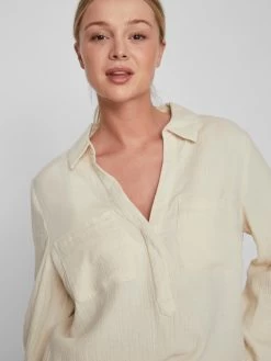 Vila Blouseshirts Blouse Lania Dames Crème -Vila ee7fc73fddda5e29f81b7c2b86210984