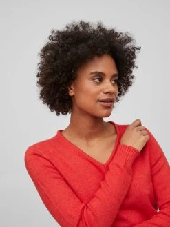 Vila Basic Truien Trui Dames Rood 11 Vila Basic Truien Trui Dames Rood -Vila eee8a4744c4720a7832add623c209b96