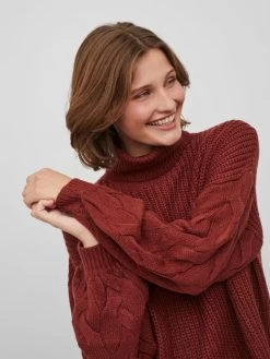 Vila Coltruien Trui Dames Rood -Vila eefd844aa099625d416f7ed5a7dcbe4b