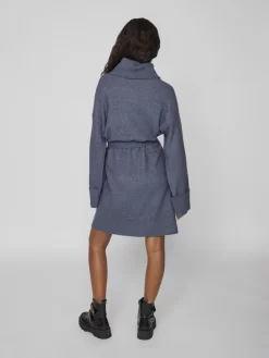 Vila Gebreide Jurken Gebreide Jurk Rolfie Dames Blauw -Vila ef5c05a2c0dba84304c6f0d1a1bf4a6c scaled