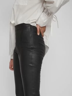 Vila Leren Broeken Skinny Leggings Dames Zwart -Vila f0588f90114134dcc0807fabfb200312