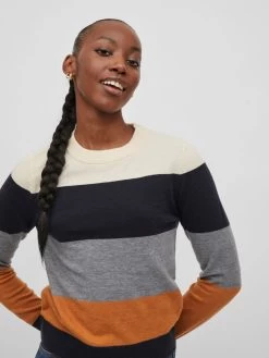 Fijngebreide Truien Trui Dames Gemengde Kleuren -Vila f05e20609a9ec710415365067e12c9d7