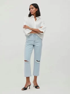 Vila Mom Jeans Loosefit Jeans Dames Lichtblauw -Vila f08969a9303a141e90579c99bd4da309 scaled