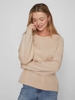 Vila Sweatshirts Sweatshirt Dames Beige 13 Vila Sweatshirts Sweatshirt Dames Beige -Vila f0d3aa7baa8144661673fa0f53e1dbf4