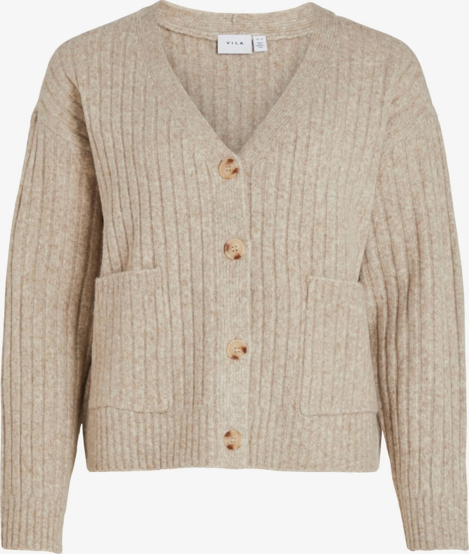 Vila Vesten Gebreid Vest Irina Dames Chamois 1 Vila Vesten Gebreid Vest Irina Dames Chamois