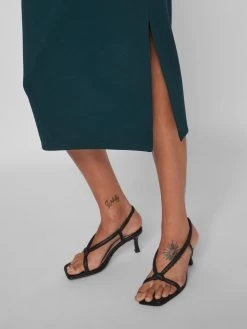 Vila Jerseyjurken Jurk ARMERONE Dames Donkergroen -Vila f1fa22486843ea269482e1a2bbaea902