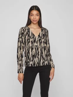 Vila Blouseshirts Blouse Dames Beige / Zwart 8 Vila Blouseshirts Blouse Dames Beige / Zwart -Vila f21f74456d3e420266e72b834130af1a scaled