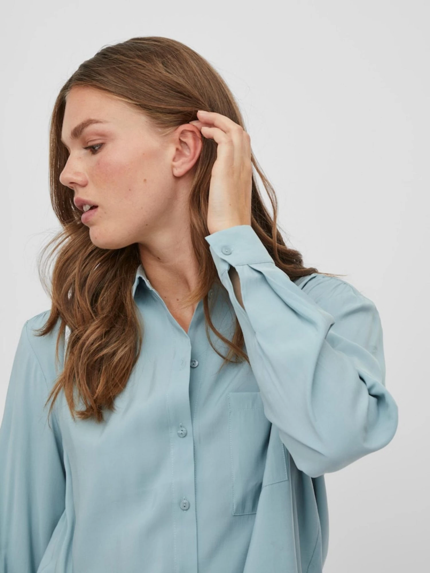 Vila Overhemden Blouse Julima Dames Lichtblauw 6 Vila Overhemden Blouse Julima Dames Lichtblauw - Afbeelding 6