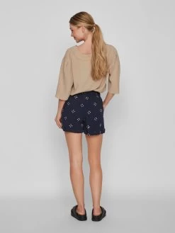 Vila Shorts Loosefit Broek Marie Dames Navy -Vila f2f1b4e47887760d81e93f0d63f67004