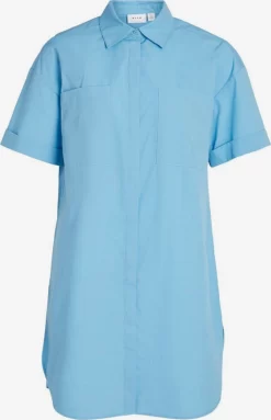 Vila Lange Blouses Blouse Dames Blauw