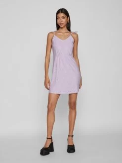 Vila Zomerjurken Zomerjurk KAWA Dames Pastellila -Vila f41f2198b8ce30a1c382ee7a48f2dc95