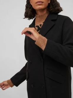 Vila Tussenmantels Tussenmantel Dames Zwart -Vila f46f33b96b7f345366c2f5c498f72779