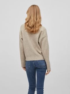 Vila Vesten Gebreid Vest Irina Dames Chamois 10 Vila Vesten Gebreid Vest Irina Dames Chamois -Vila f4ad1e72b2e5f3ee987719c1b33ee786