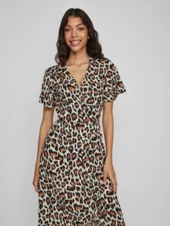 Vila Mini Jurken Jurk Dames Beige