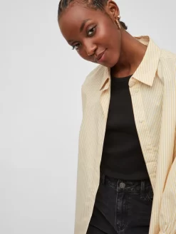 Vila Lange Blouses Blouse Gitzy Dames Sand / Natuurwit -Vila f5461cf4ff47dfd16c6ffd88c5107a2c scaled