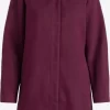 Vila Korte Mantels Tussenmantel Dames Bordeaux