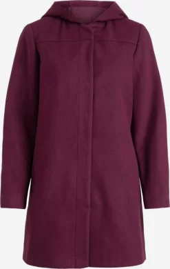 Vila Korte Mantels Tussenmantel Dames Bordeaux
