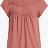 Vila Kanten Blouses Blouse Dames Pastelrood