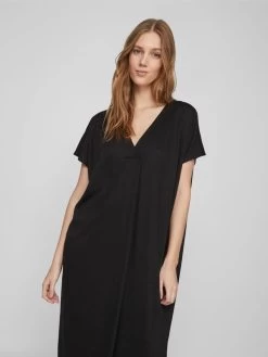 Vila Maxi Jurken Jurk Dames Zwart -Vila f5d35c754baca7939fb33feecd999f33