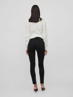 Vila Jeans Skinny Jeans Dames Zwart -Vila f5f07c2b9da6337e23f31b14c160c058