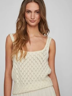 Vila Tanktops Top Dames Beige -Vila f62e8a717bd3626111116dddb04754d0