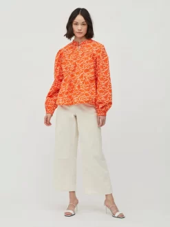 Vila Overhemden Blouse Dames Oranje -Vila f6797d6cf946eee921c13219112ddd44 scaled