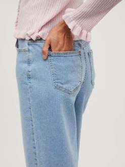 Vila Wide Leg Wide Leg Jeans Neina Dames Blauw -Vila f71398def5cc6e52328fb471df85a7d1