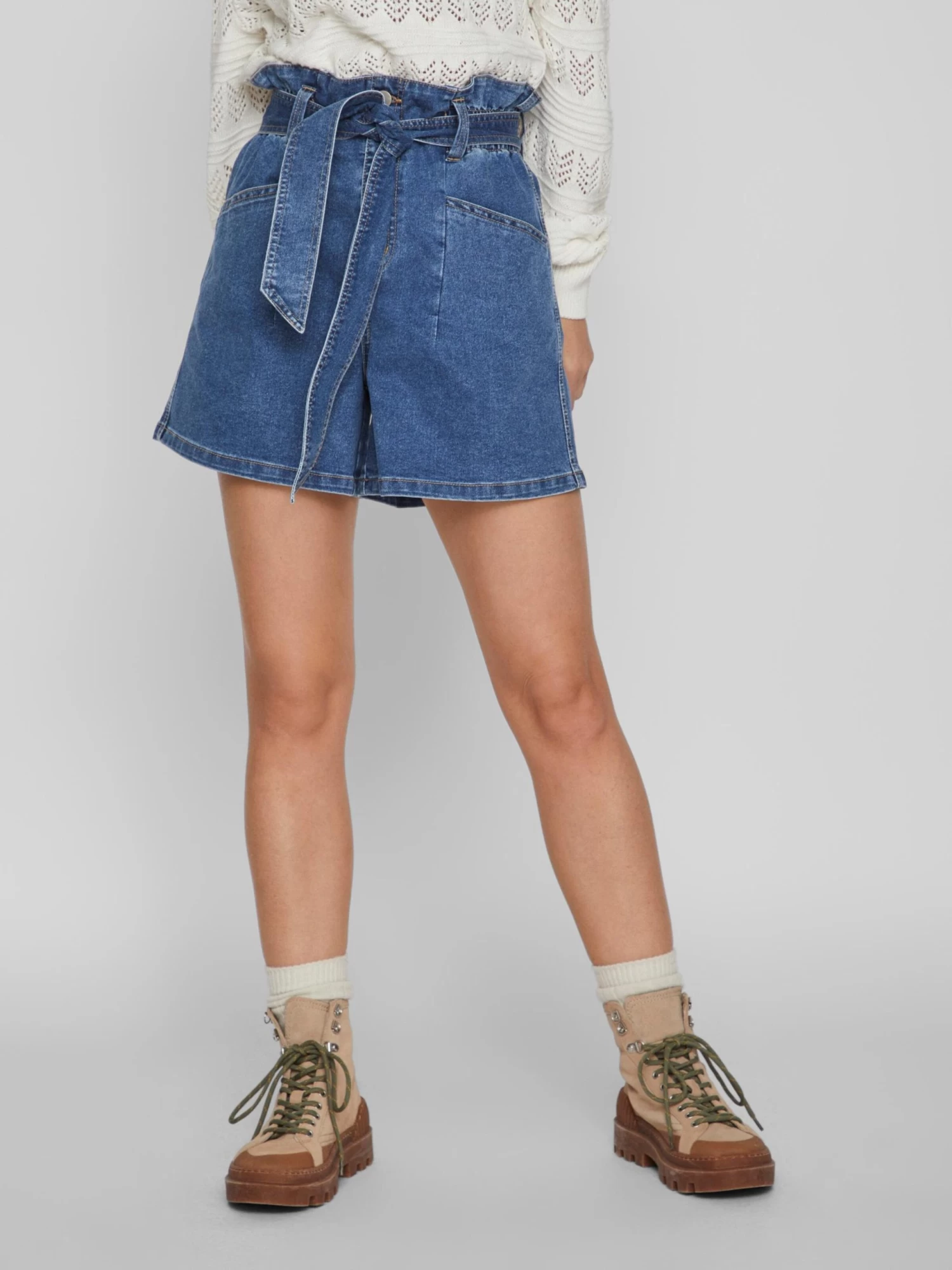 Vila Jeans Loosefit Bandplooi Jeans Fo Dames Blauw 4 Vila Jeans Loosefit Bandplooi Jeans Fo Dames Blauw - Afbeelding 4