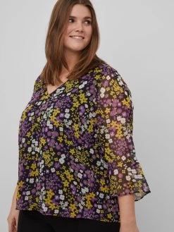 Blouses Met Korte Mouw Blouse Falia Dames Zwart -Vila f81907cef9d26a440eebd79e86b2c104