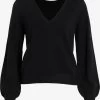 Vila Basic Truien Trui Ril Dames Zwart