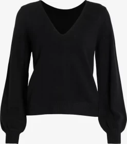 Vila Basic Truien Trui Ril Dames Zwart