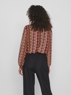 Vila Blouseshirts Blouse Josefina Dames Wijnrood -Vila f85d80adca56ad124c8de71072d751b7