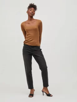 Vila Fijngebreide Truien Trui Popsa Dames Karamel -Vila f8c4a97ddf8f88c59b66bbd73a8be901 scaled