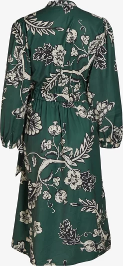 Vila Midi Jurken Jurk Callie Dames Donkergroen