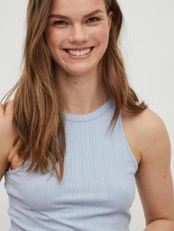 Vila Spaghetti Tops Top Athalia Dames Pastelblauw -Vila f9ad94b88a555cd59c9274df12a048c9