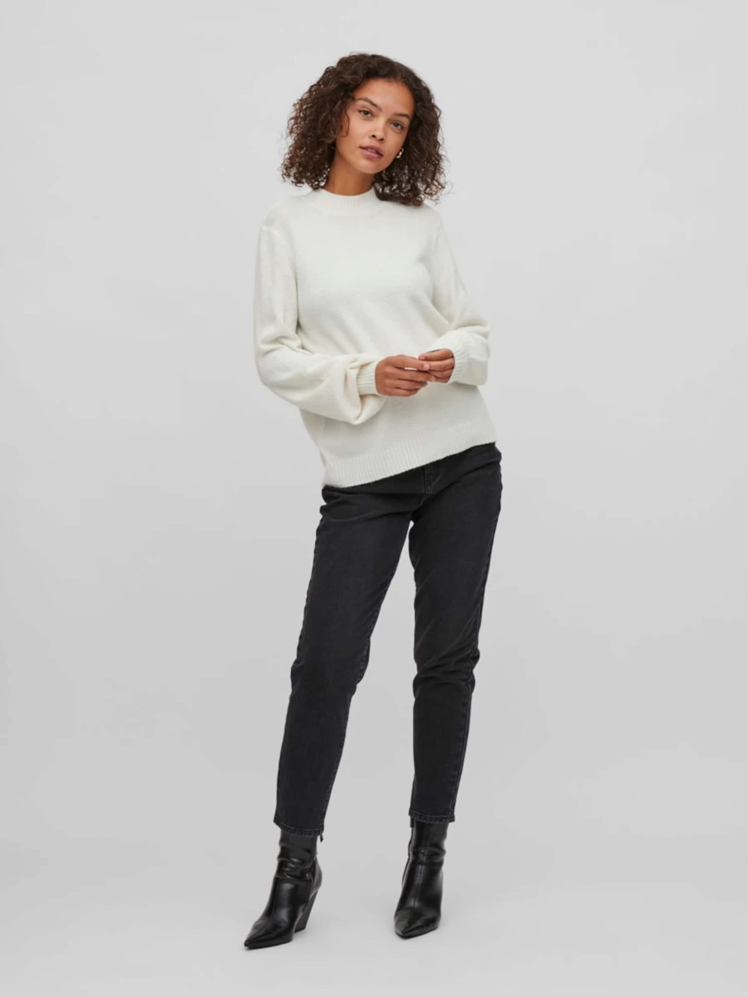 Vila Basic Truien Trui Dames Wit 4 Vila Basic Truien Trui Dames Wit - Afbeelding 4