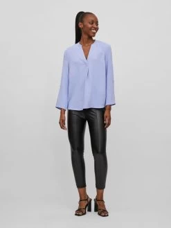 Vila Blouses Met Korte Mouw Blouse Dames Blauw -Vila fa0cb1fe2c9ac01a219b96712092eb89