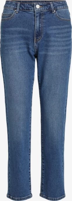 Vila Straight Regular Jeans Sommer Dames Blauw