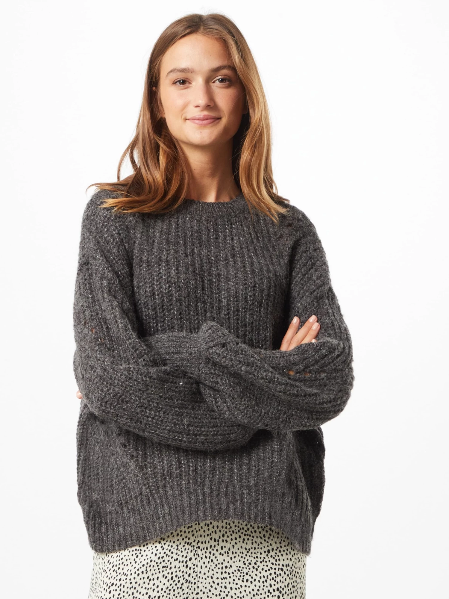 Vila Fijngebreide Truien Trui REMINE Dames Grijs Gemêleerd 2 Vila Fijngebreide Truien Trui REMINE Dames Grijs Gemêleerd - Afbeelding 2