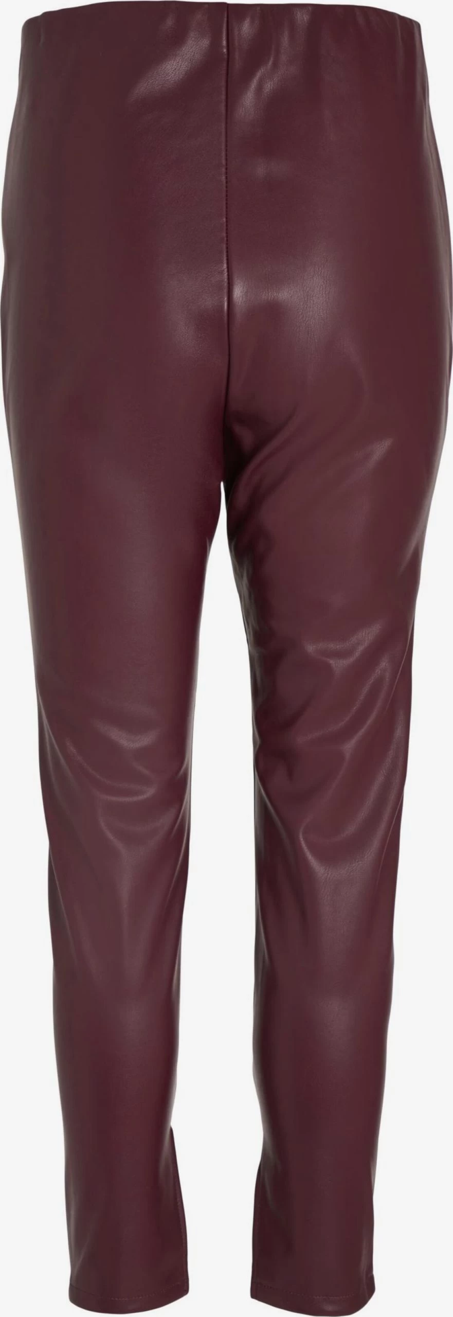 Vila Leren Broeken Skinny Broek Dagmar Dames Bordeaux 2 Vila Leren Broeken Skinny Broek Dagmar Dames Bordeaux - Afbeelding 2