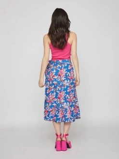 Vila Midi Rokken Rok Mesa Dames Blauw -Vila fb7b4145103942eb348e659a2b2f860b