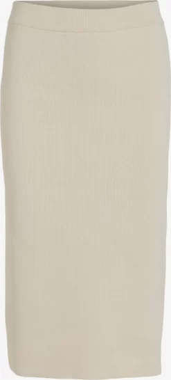 Vila Midi Rokken Rok CORRIE Dames Beige