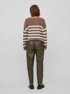 Vila Leren Broeken Loosefit Broek Dagmar Dames Donkergroen -Vila fbc3edde18dfd7a90ff85a7a4f89bf48