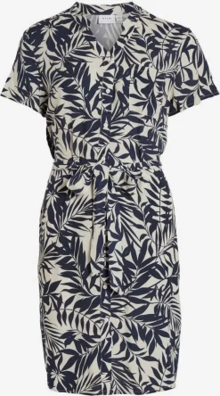 Vila Blousejurken Blousejurk Dames Crème / Marine