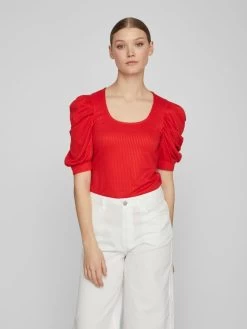 Vila Tops Top Dames Rood -Vila fc69e6dc88d942fc6ec1d45c691aaabb