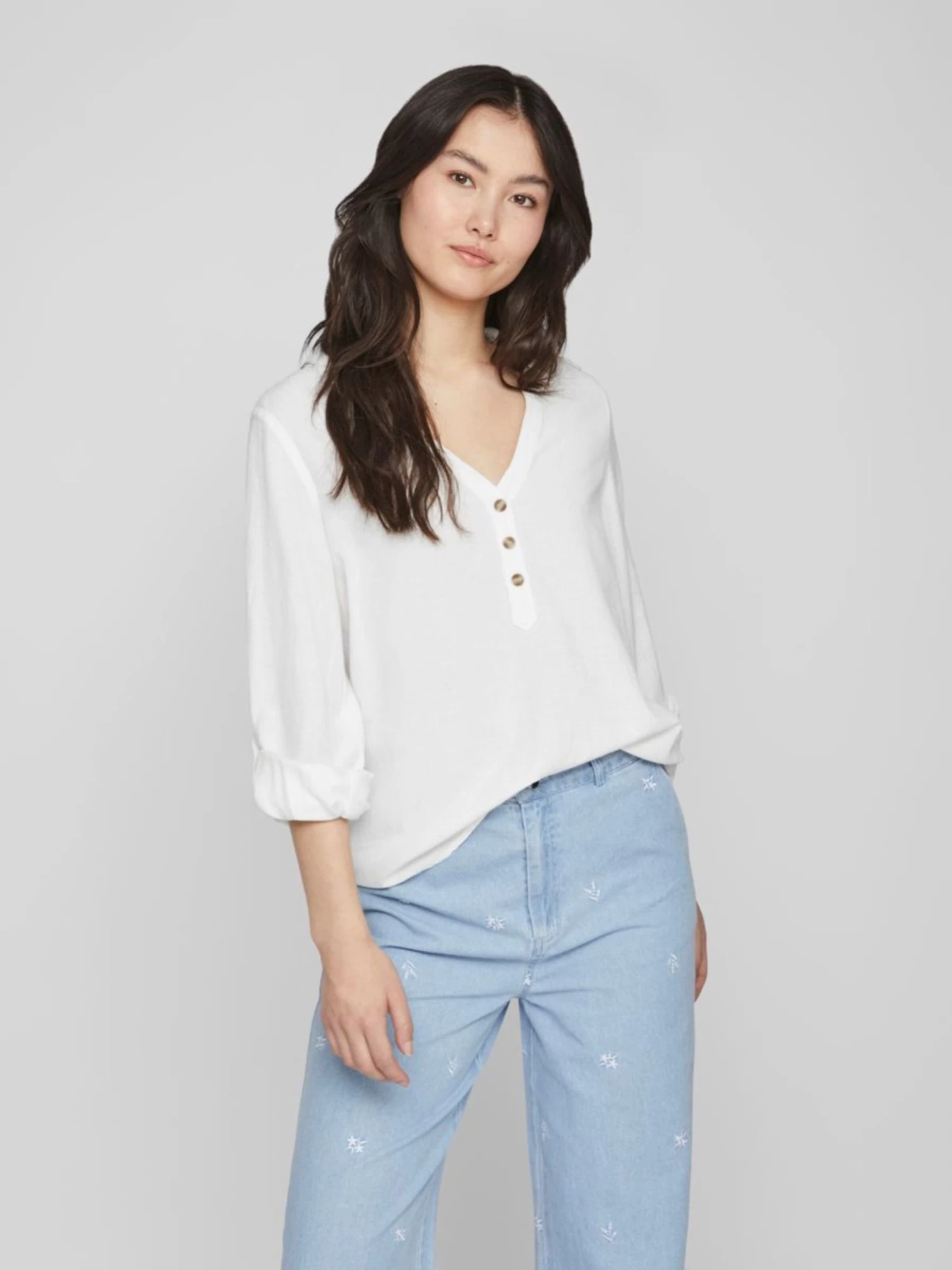 Vila Overhemden Blouse Dames Offwhite 3 Vila Overhemden Blouse Dames Offwhite - Afbeelding 3