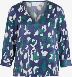 Vila Blouses Met Korte Mouw Blouse Dames Navy