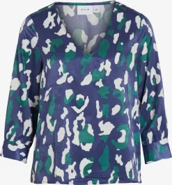 Vila Blouses Met Korte Mouw Blouse Dames Navy